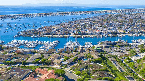 A Newport Beach California harbor.